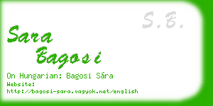 sara bagosi business card