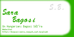 sara bagosi business card